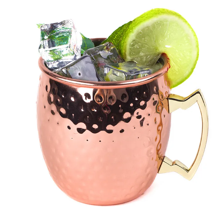 

Moscow Mule Copper Mug Sublimation Copper Plated Stainless Steel Mug Engraved Beer Drinking Mug