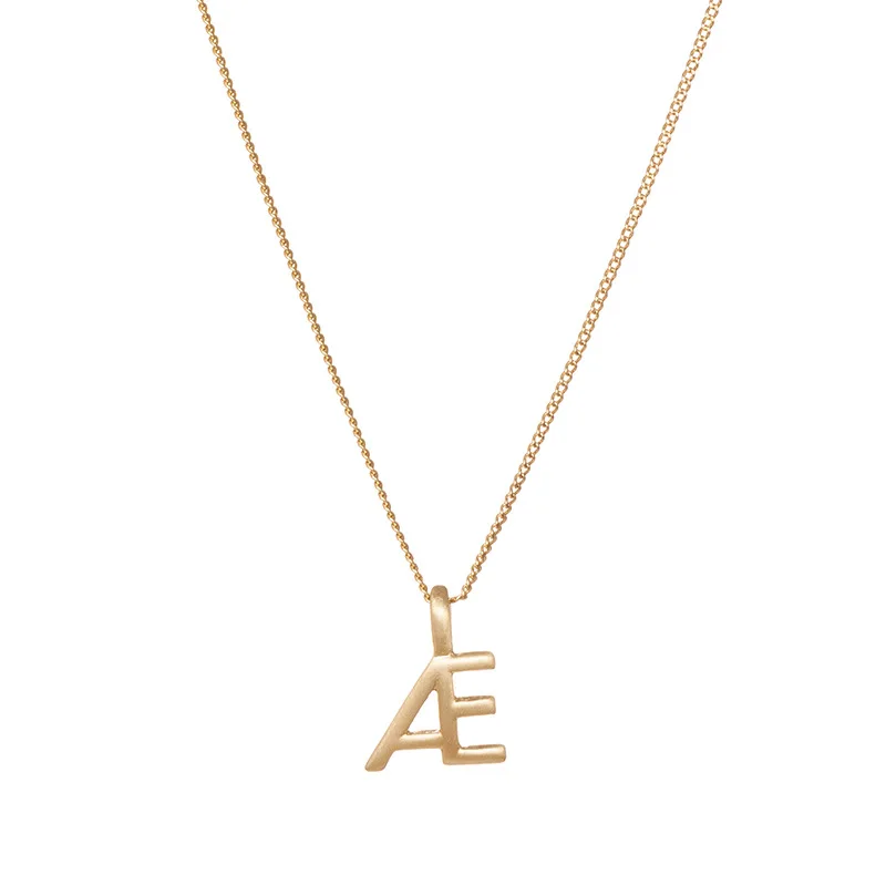 

Letter necklace temperament small fresh and simple vintage series clavicle chain