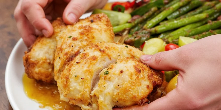 Overcooked chicken from poor marinating technique