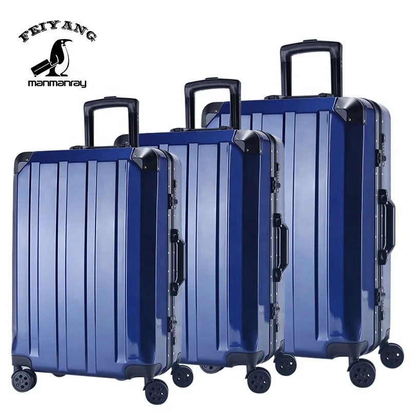 

Factory manufacturing 4 Spinner 360 Degree Wheels luggage suitcase aluminum luggage set
