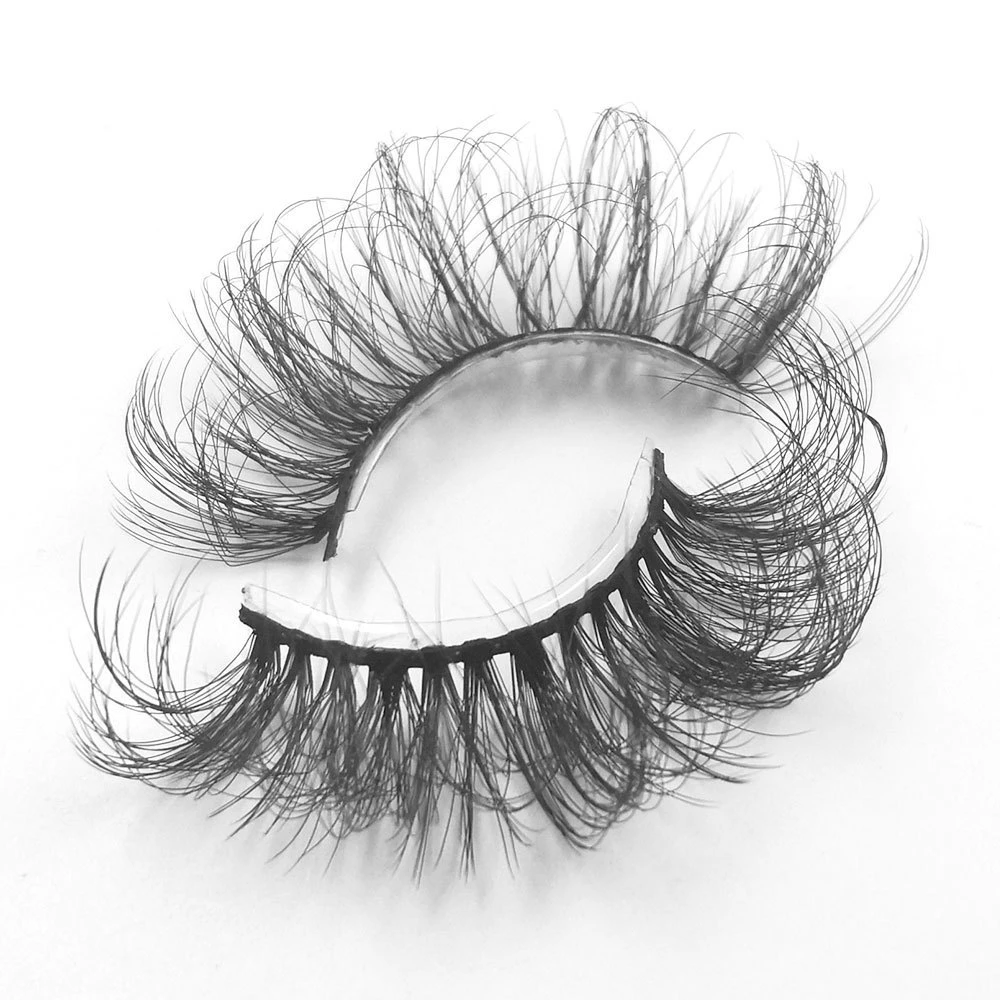 

Super Fluffy Faux Mink Eyelash Natural 5D Lashes 25mm Length Natural Long Full Strip Lashes for Party Lashes Package with logo