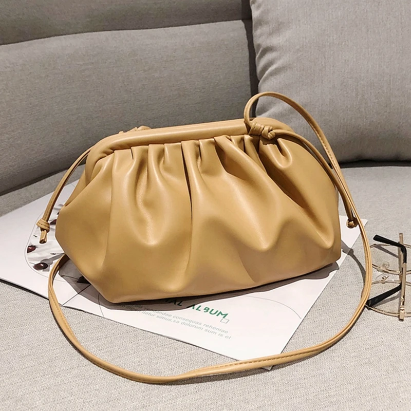 

2020 New Women Cross-body Bag with Exotic Shoulder Bag Simple and Stylish Cloud Bag, 4colors for choose