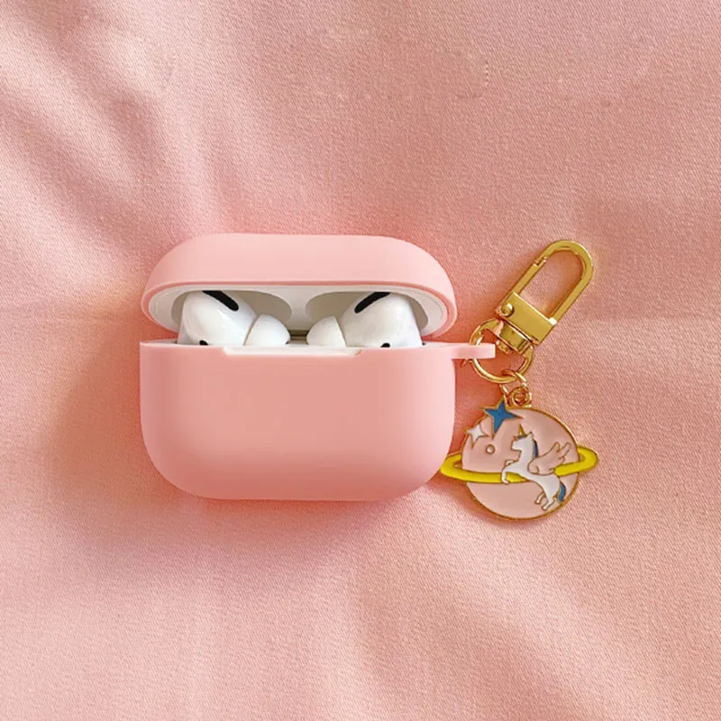 

For Apple AirPods 1 2 Pro Case INS Cute Palette Ice Cream Pendant keyring Silicone Headphone Case Earpods For Air pods Pro Cover
