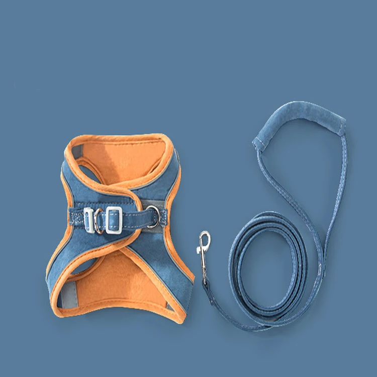 

Luxury Velet Dog Cat Harness Vest with Walking Lead Leash Adjustable, 3 colors available