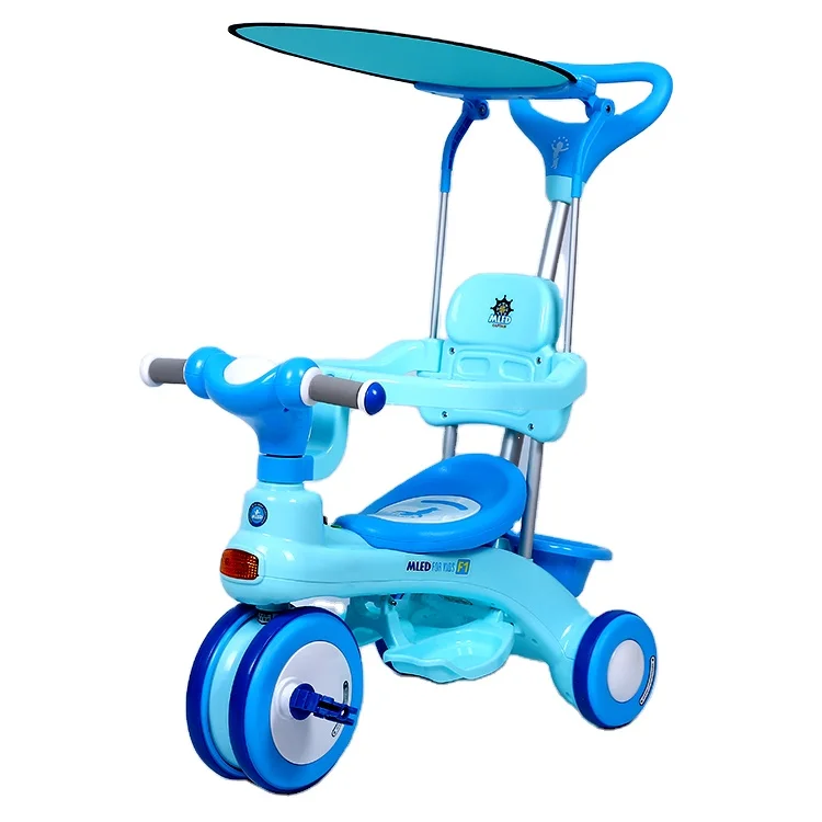 

High Quality Creative All In One Children's Pedal Tricycle Baby Stroller With Umbrella Tricycle, Picture color