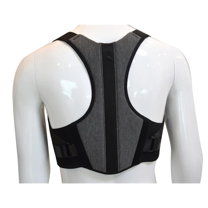 

Wholesale Adjustable Back Straightener Shoulder Brace Back Support Brace Belt, Black or customized