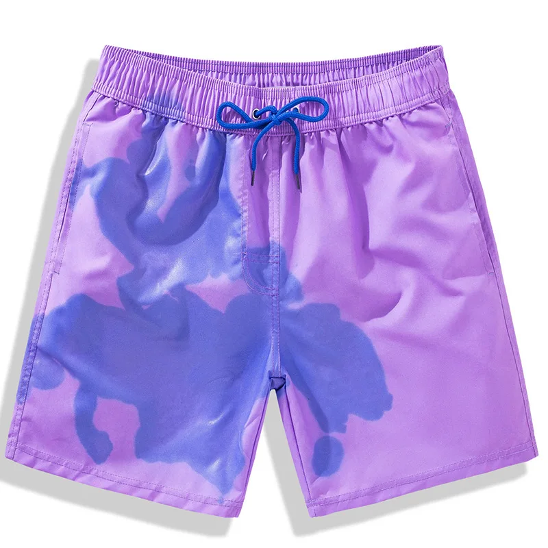 

New Products Custom Beach Pants Quick Dry Swimwear Men Color Changing Swim Trunks