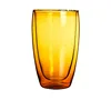 Manufactory Wholesale Custom double wall 80ml 250ml 350ml 450ml coffee tea color glass cup set