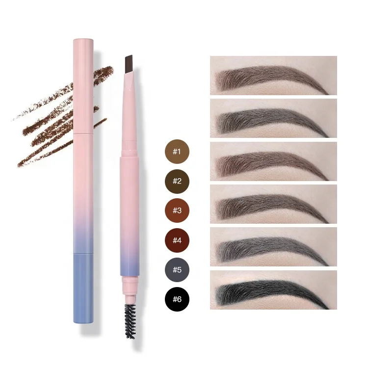 

Wholesale Gradient Double Head Slim Eye Brow Pencil Eyebrow Pencil With Brush