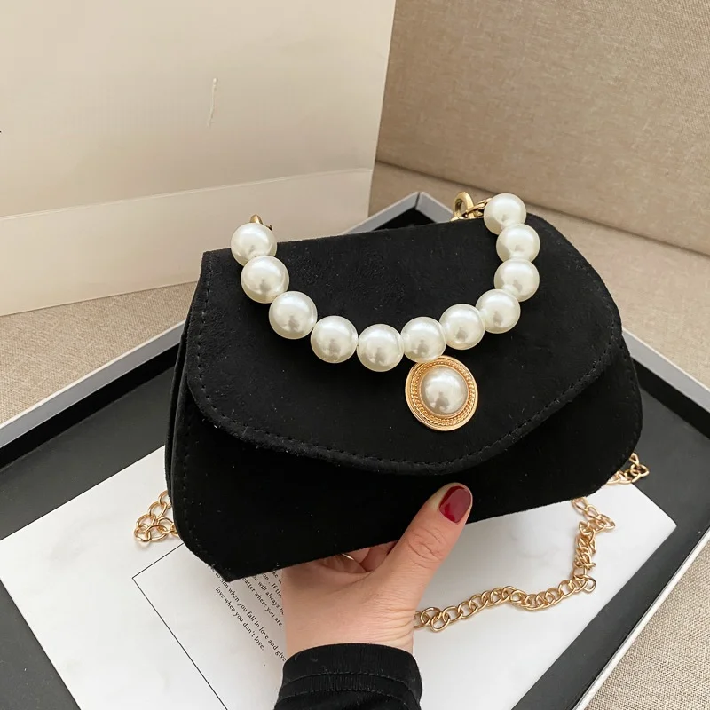 

New women's bag popular casual fashion simple texture Joker shoulder messenger bag, White, black, brown