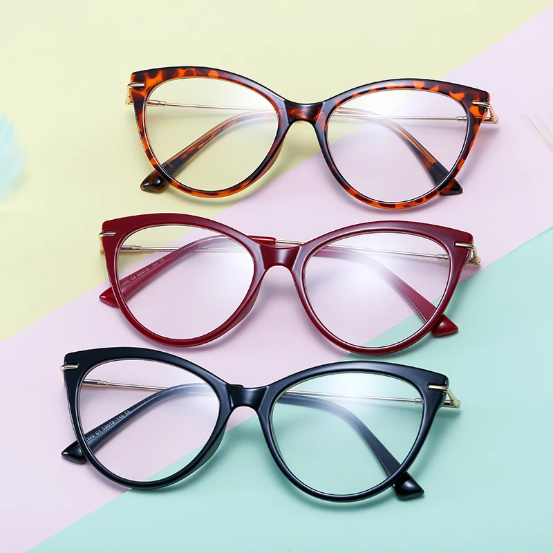 

92322 fashion new retro female flat mirror myopia frame comfortable TR90 frame mirror can be equipped with myopia mirror