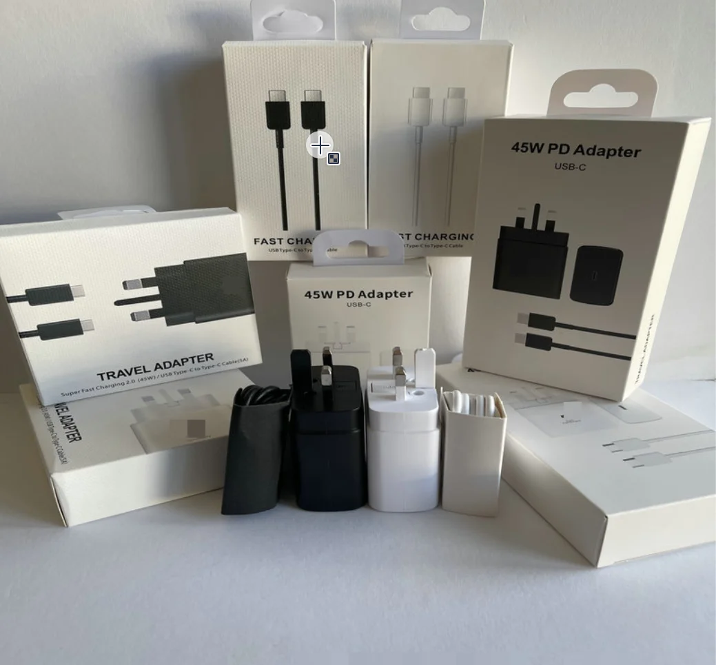 

PD 25W 45W Quick Charger Original Quality Wall Charger UK Plug 25W 45W PD Type C Fast Charging Adapter Charger