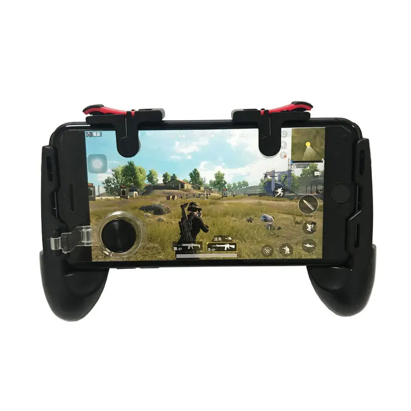 

Hot sale fire key 4 in 1 gamepad with D9 fire key phone game controller moving aim shoot aid, Black