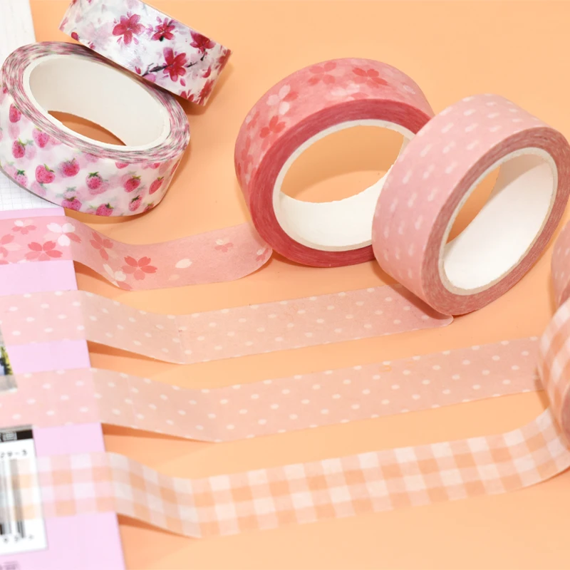 

Wholesale Custom Printed Washi Tape Manufacturer Pink Kawaii cute girls washi tapes