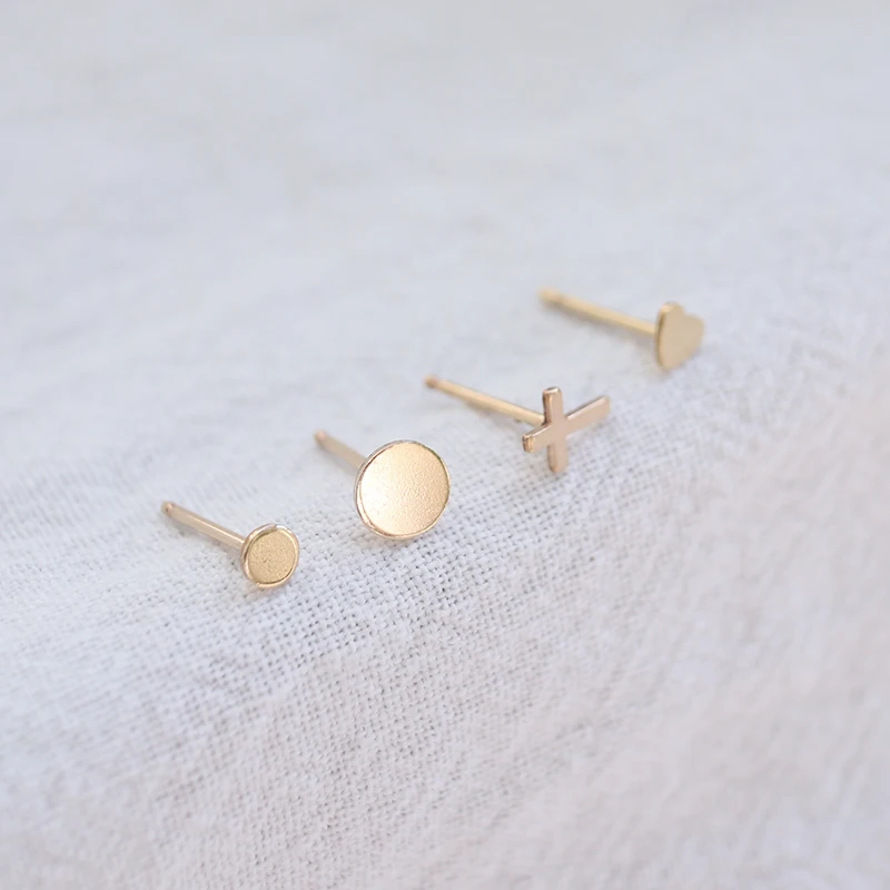 

Non Tarnish Daily Fashion Jewelry Design 14K Gold Filled Studs earrings