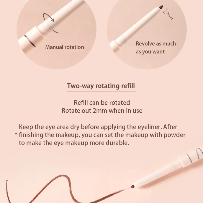 

Hot Sale Long Lasting Sweat Colors Glue Eyeliner Pencil Waterproof Makeup Colored Eyeliner