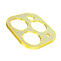 

24KT Gold Plated Full Diamond Camera Lens Screen Rear Protector for iPhone 11/ 11 Pro/ 11 Pro Max Stainless Steel