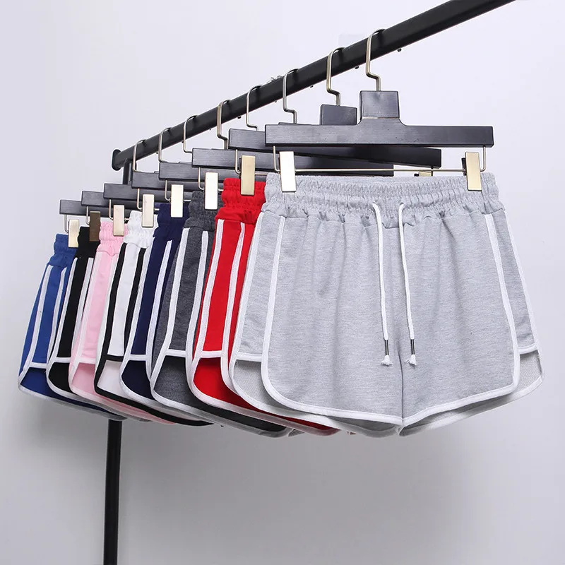 

Athletic wear yoga fitness Custom embroidery print logo cotton women gym shorts 20-0266