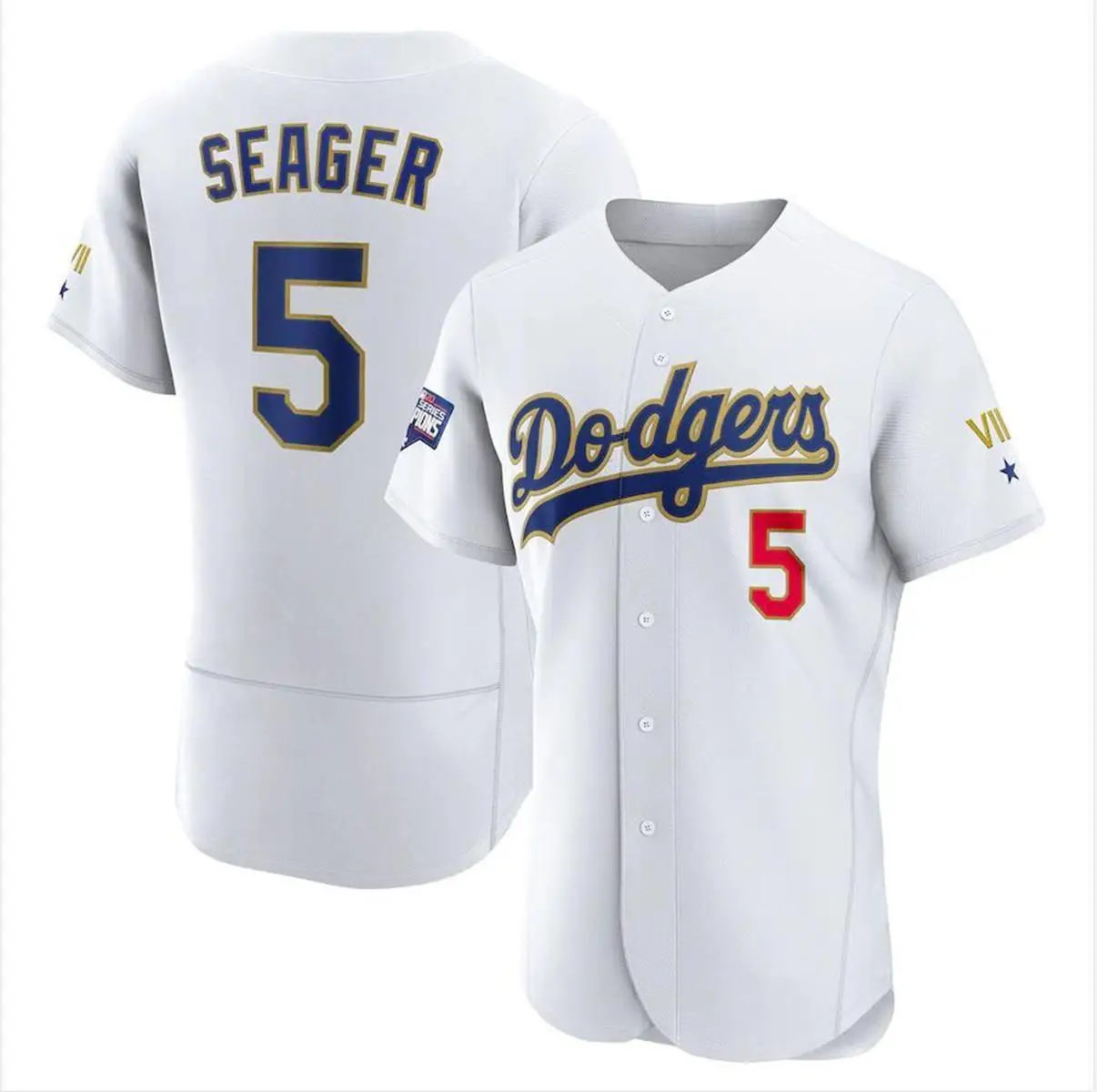 

2021 New Style Wholesale High Quality China Los Angeles Stitched Baseball Jerseys Custom Dodger 5 Seager 7 Urias 27 Baue, Blue,white,gary