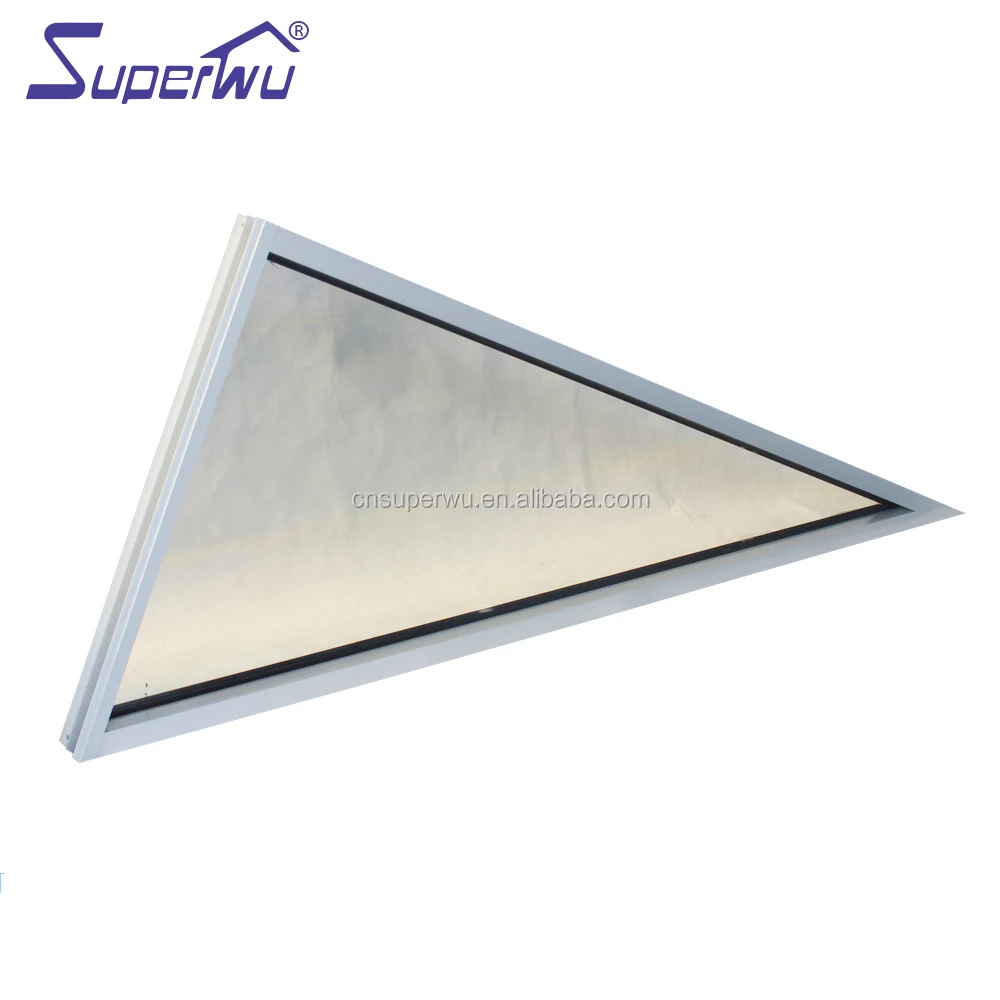 aluminum triangle window design with double glass