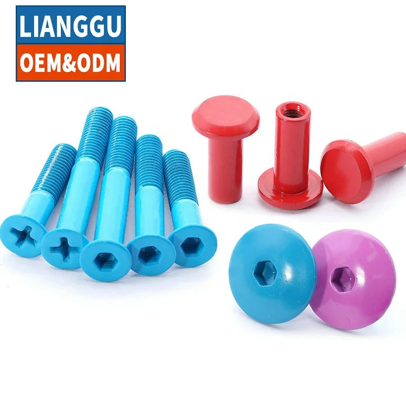 Customized Baking Decorative Screws Colorful Painted Head Screws With