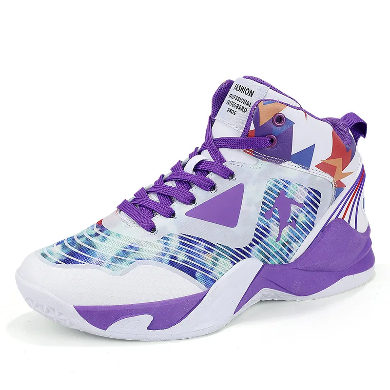 

China manufacturer Couple shoes lightweight sneaker track sport breathable footwear outdoor running shoes, White purple/black red/lake blue