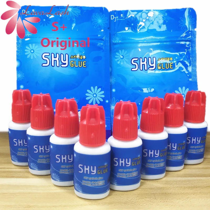 

Lava beauty Korea sky S+ black eyelash adhesive private label  fast drying sky glue eyelash extension glue