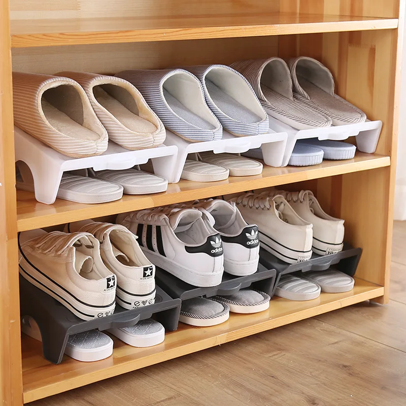 

Durable Shoe Organizer Footwear Support Slot Space Saving Cabinet Closet Stand Shoes Storage Rack Shoebox