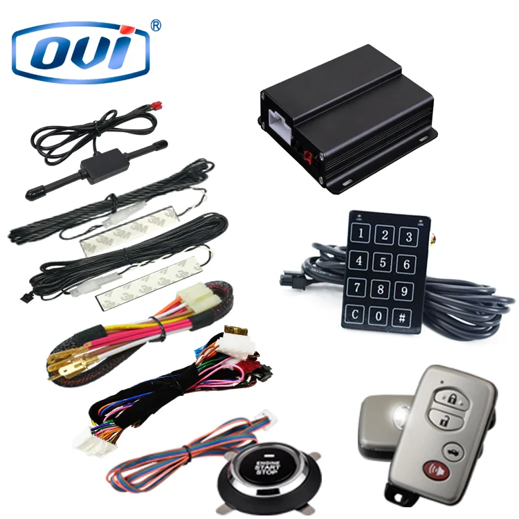 

Auto Lock Unlock PKE Car Alarm Keyless Start Remote Start RFID Push Button Start System Keyless Entry for Toyota