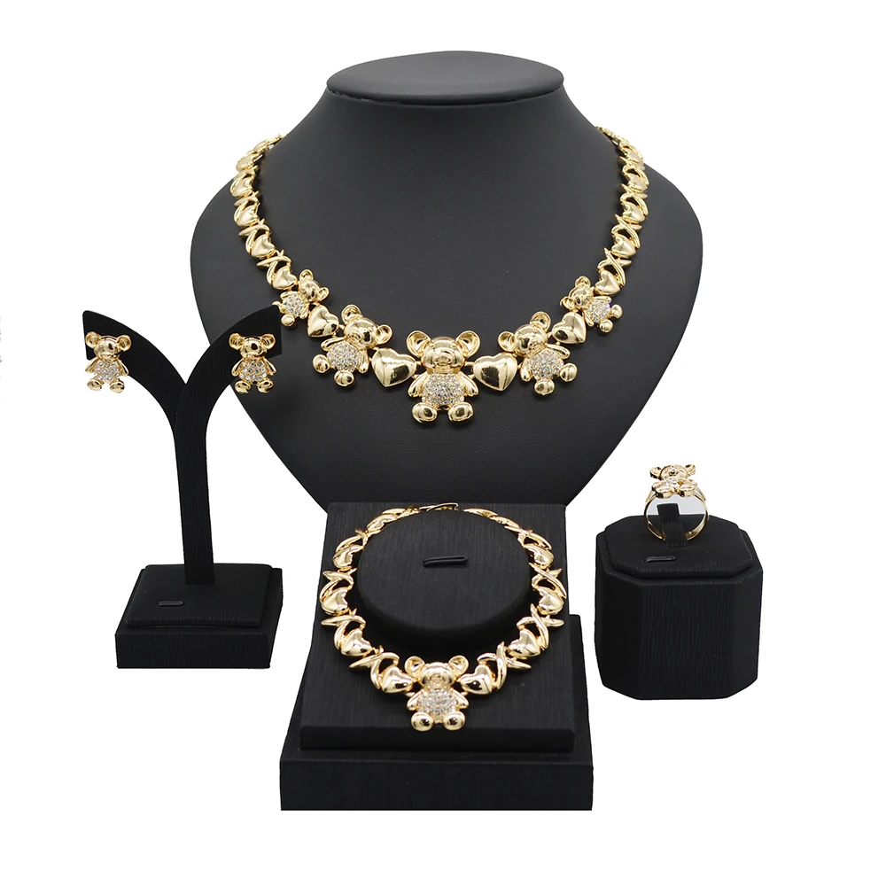 

Hot selling 18K bear love XO women's jewelry set