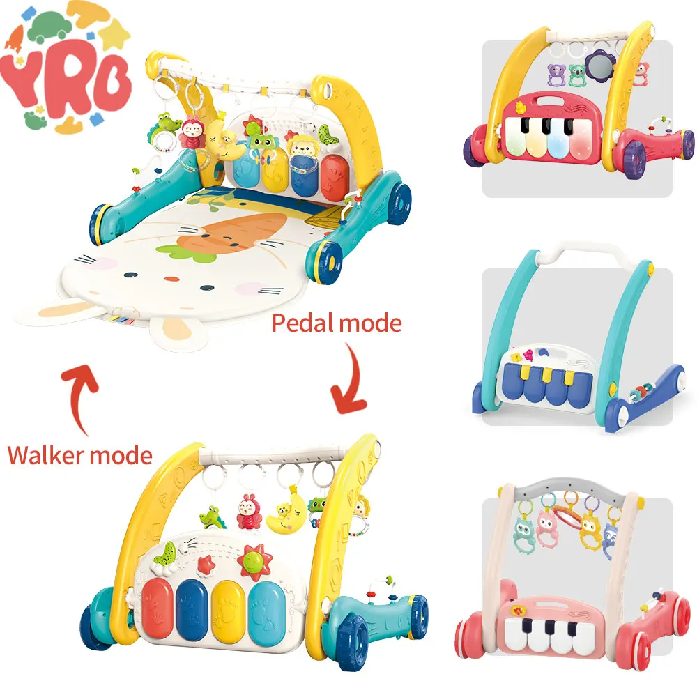 

Wholesales Infant Activity Gym Baby Walker 2 in 1 Piano Fitness Play Mat for Toddlers