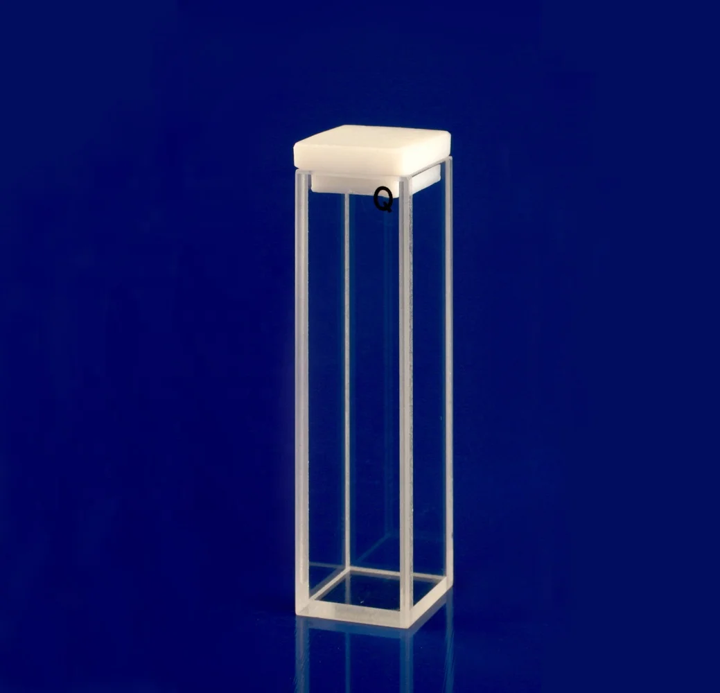 

Four Windows Transparent Standard Fluorometer Quartz Cell with Lid Standard Cell