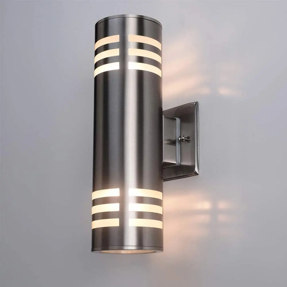 up down light outdoor wall light classic e27 electric 304 stainless steel porch Light fixture