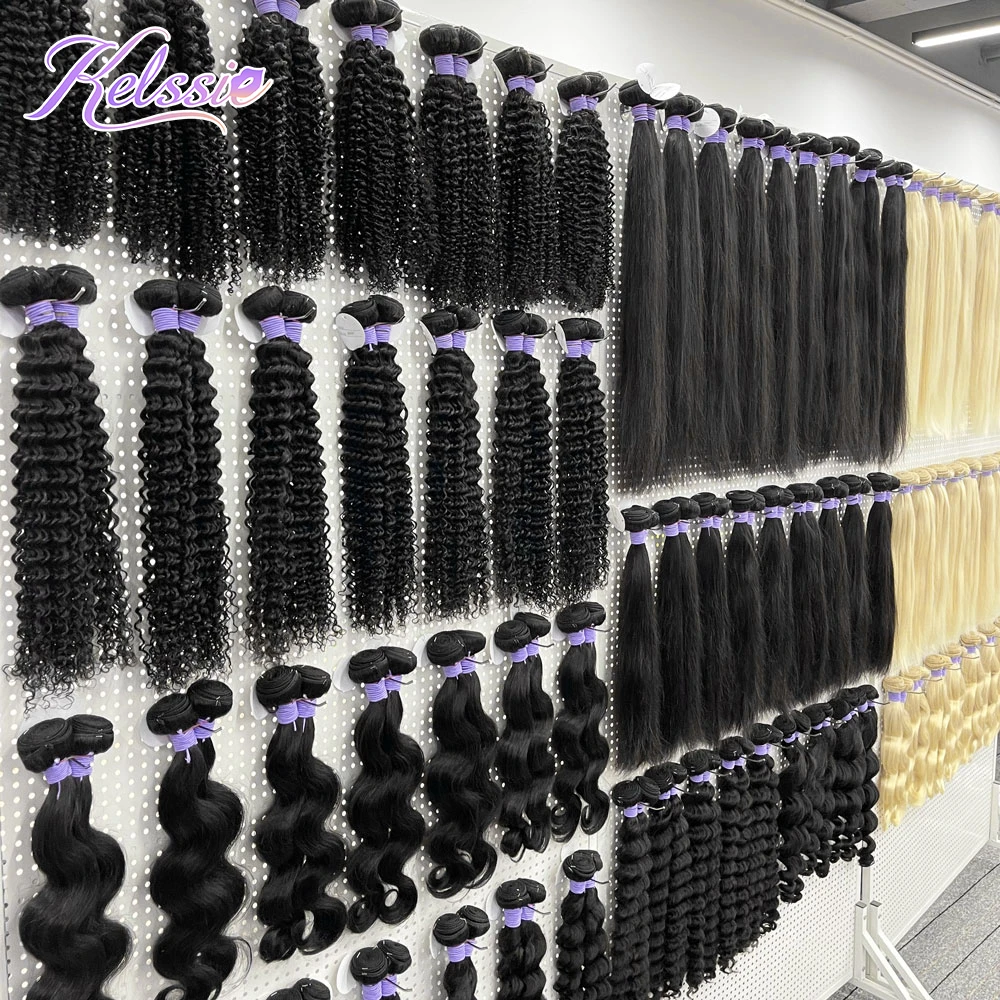 

Double Drawn 12A Deep Wave 10A 100% Human Hair Bundle,Free Sample Double Weft Natural Human Hair Extension,Hair Weft Extension, Natural color