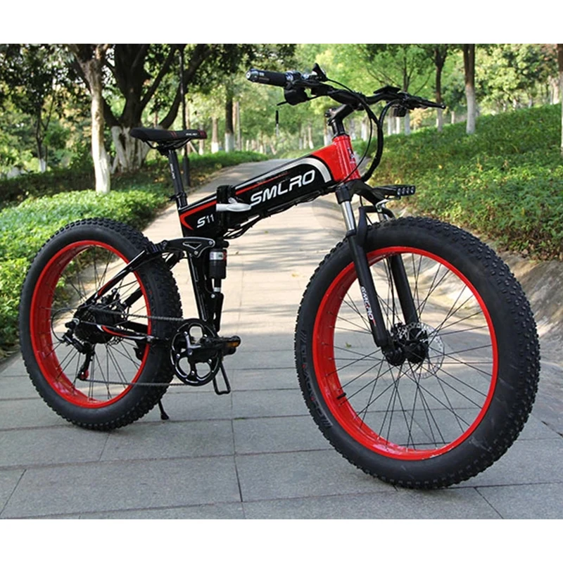 

2021 48V 1000w electric bike 26inch Most Affordable E-bike Folding Fat Tire Electric Bike foldable Bicycle 500W E bike wholesale