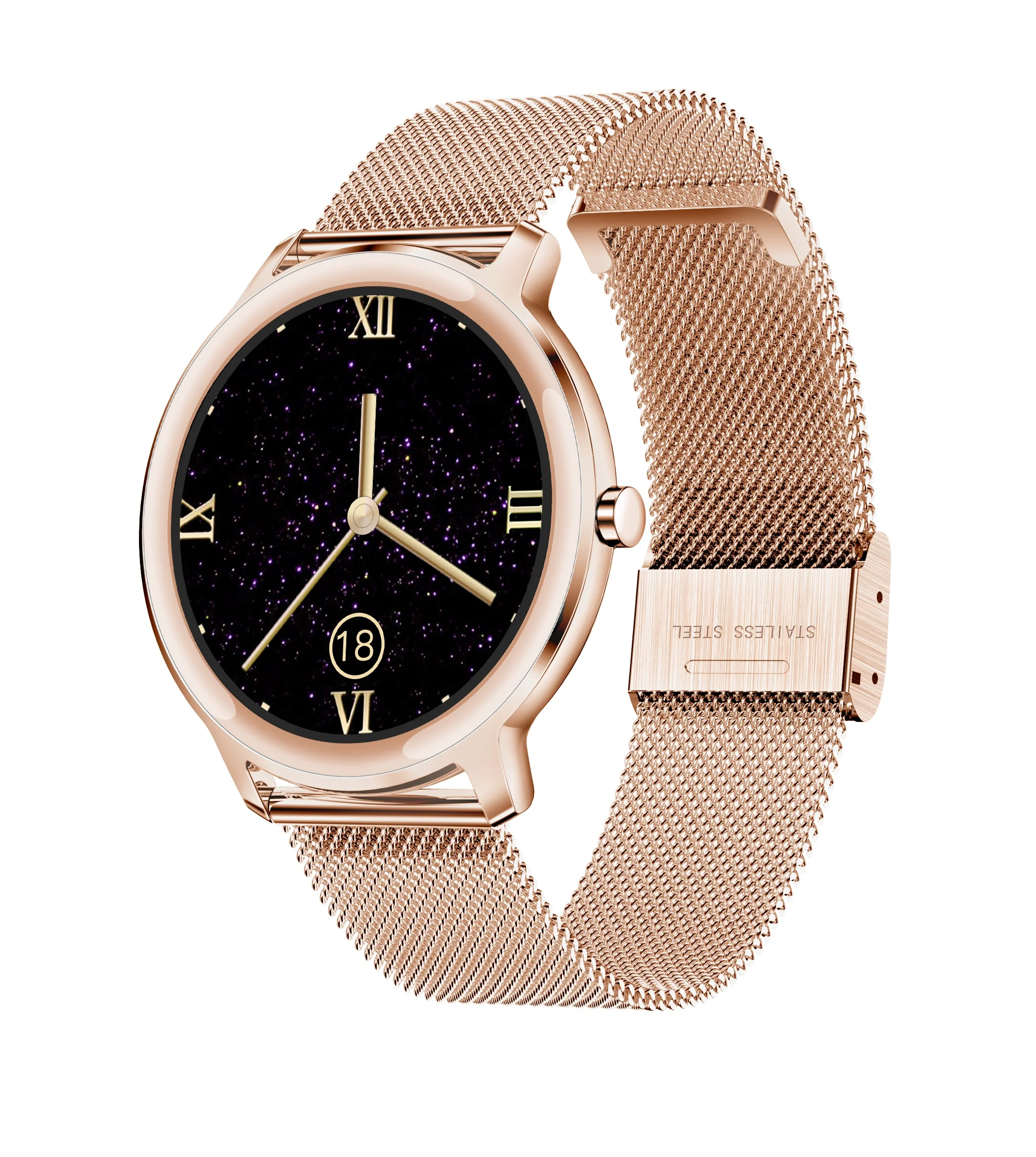

2021 New Arrival Women Smart Watch IP67 Waterproof Fitness Tracker Heart Rate Monitor High Quality Leather Strap Women Smartwat