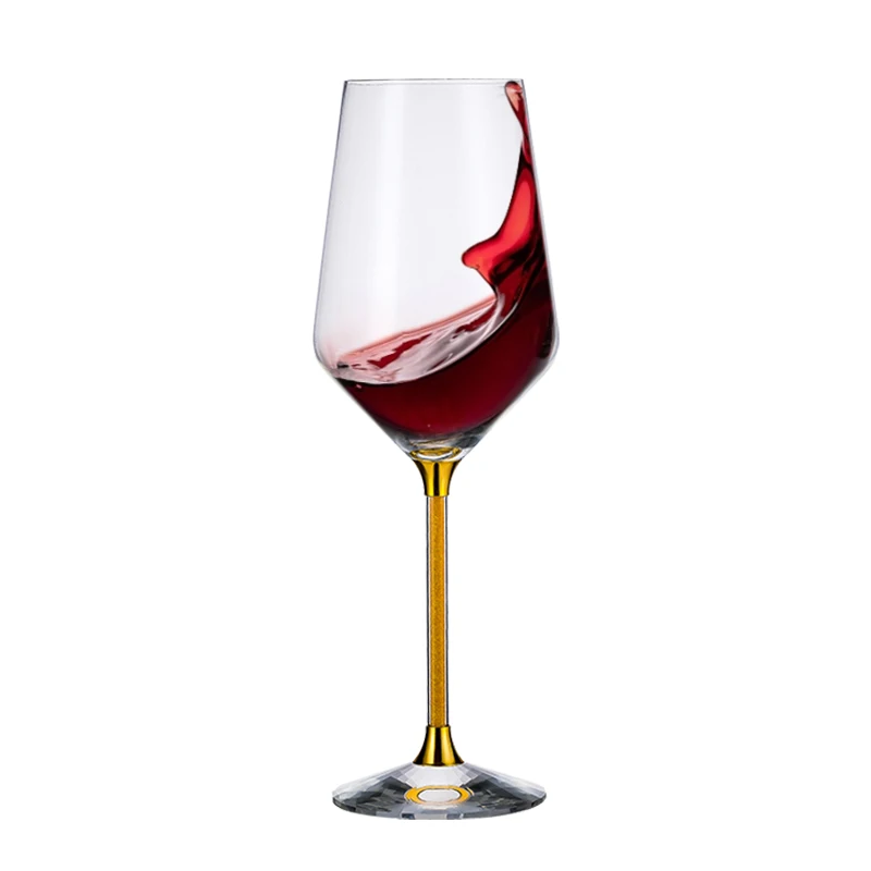 

Hot Selling Manufacturer Premium Quality Crystal Hand Blown Wine glasses for Wedding Event Bulk, Crystal(silver)