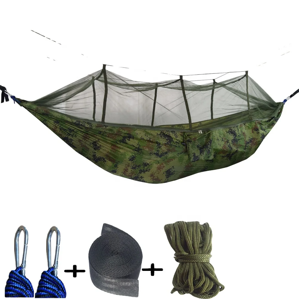 

Mosquito net outdoor hammock double hammock holiday beach mosquito net parachute cloth hammock wholesale anti-mosquito, Green