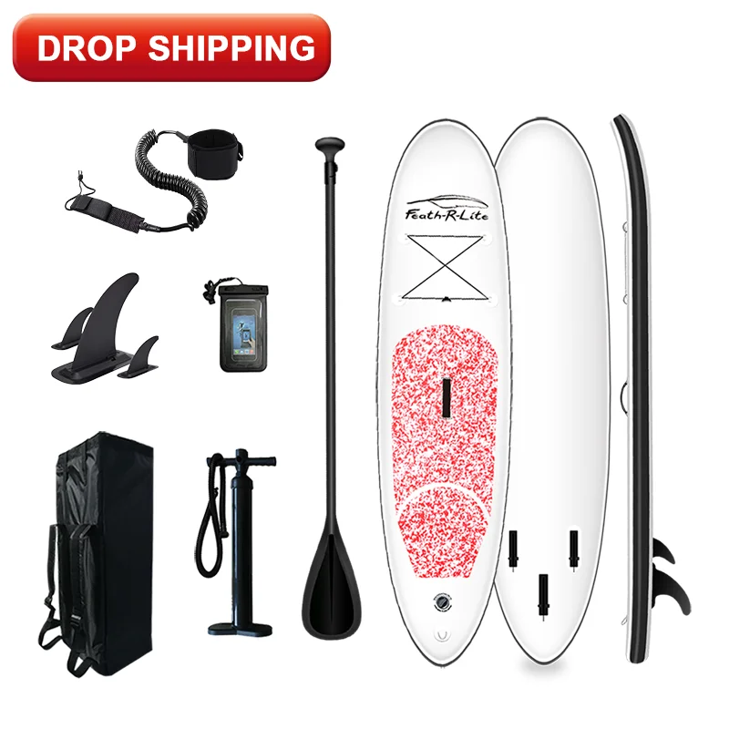 

FUNWATER drop shipping sup paddle board inflatable water board price wakeboard board, Black,bleu,green,red