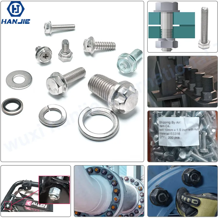 Fasten Nut Bolt Solar Self Locking Bolt Metal Roof Mounting System Hanger Bolt With Double End