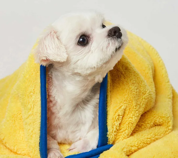 

Microfiber quick dry pet towels in white