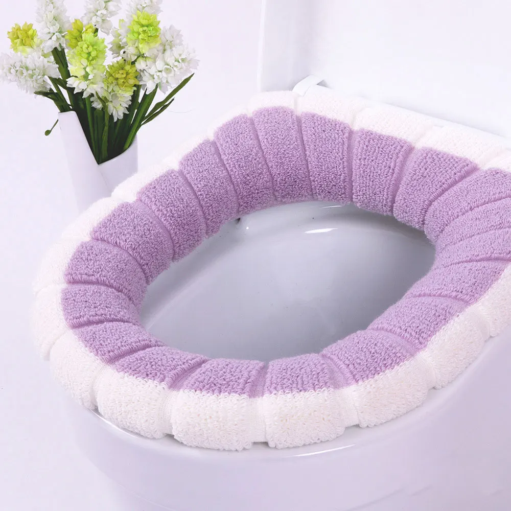 

Universal Warm Soft Washable Toilet Seat Cover Mat Set For Home Decor Closestool Mat Seat Case Toilet Lid Cover Accessories, As photo