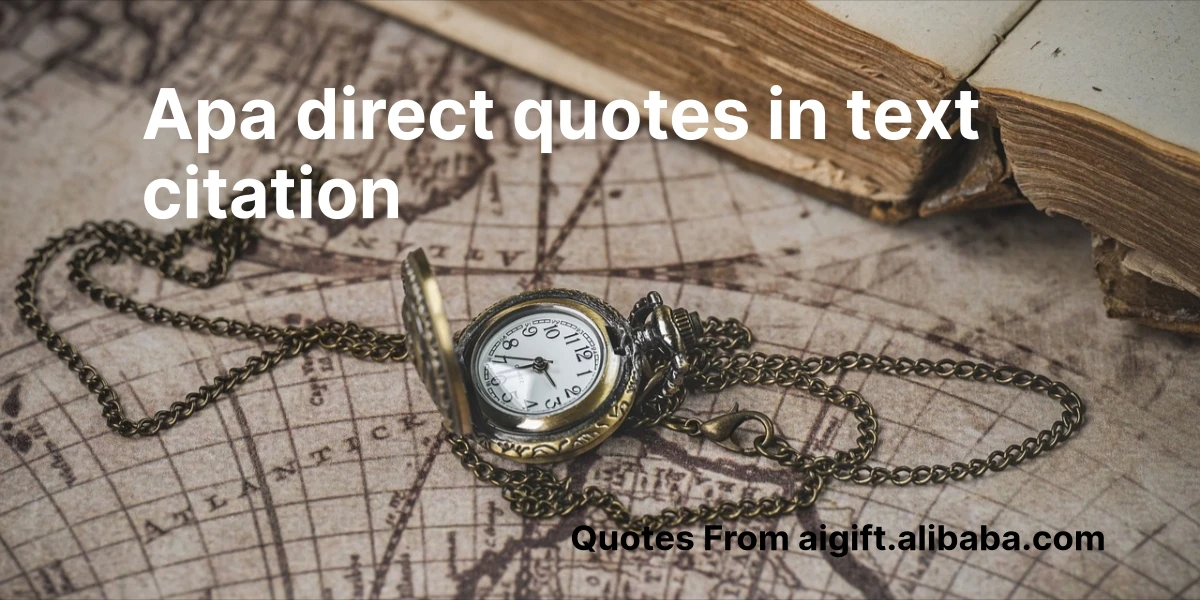 apa direct quotes in text citation