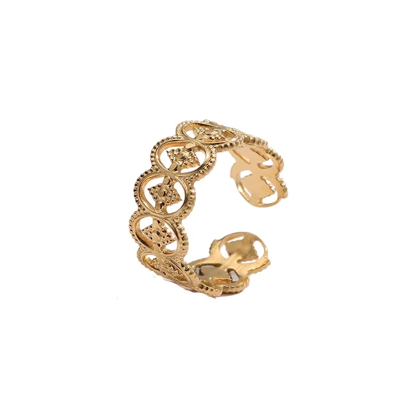 

Simple korean adjustable titanium steel personality girls cheap exquisite edelstahl rings gold 18k jewelry anel women