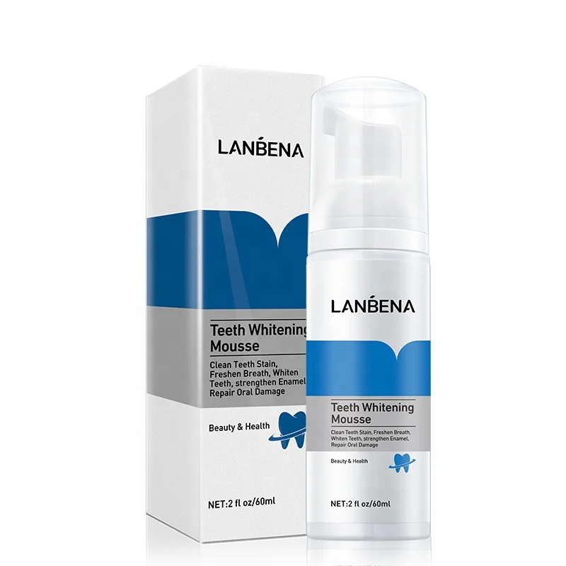 

LANBENA Teeth Whitening Mousse Toothpaste Dental Oral Hygiene Remove Stains Plaque Teeth Cleaning, White