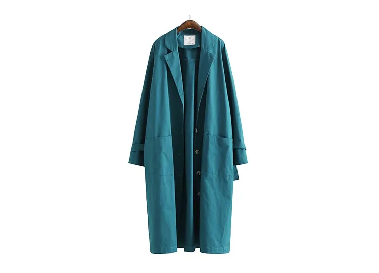 
Latest design fashion elegant simple classical single-breasted cardigan loose fit oversized women Casual winter long trench coat 