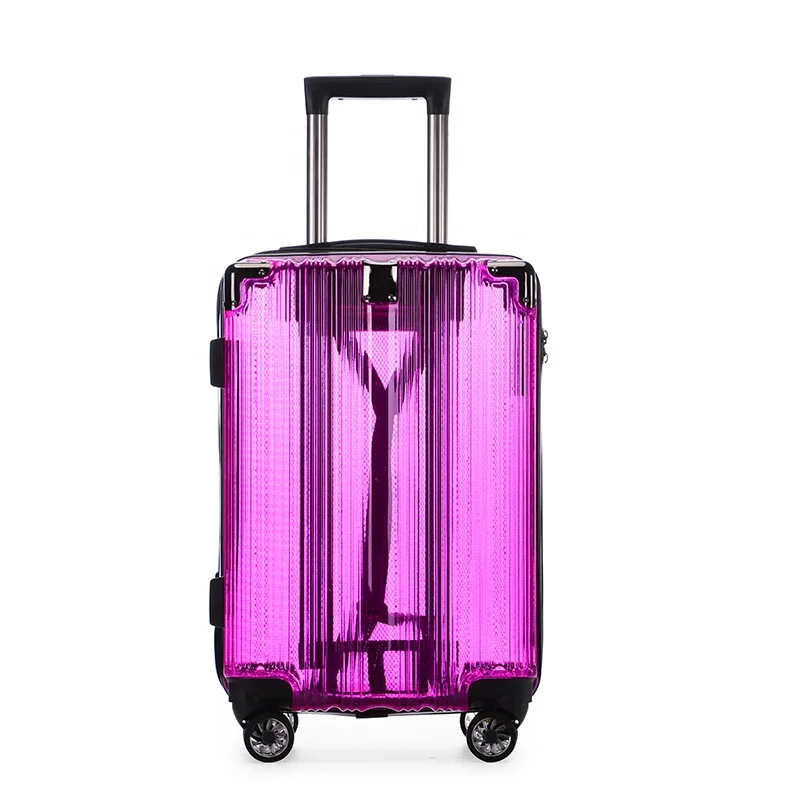

Trendy retro solid color pure PC universal wheel student scratch-resistant zipper password travel trolley luggage, Color can custom