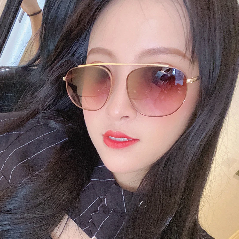 

wholesale classic metal frame pilot gradient aviation sunglasses for men women