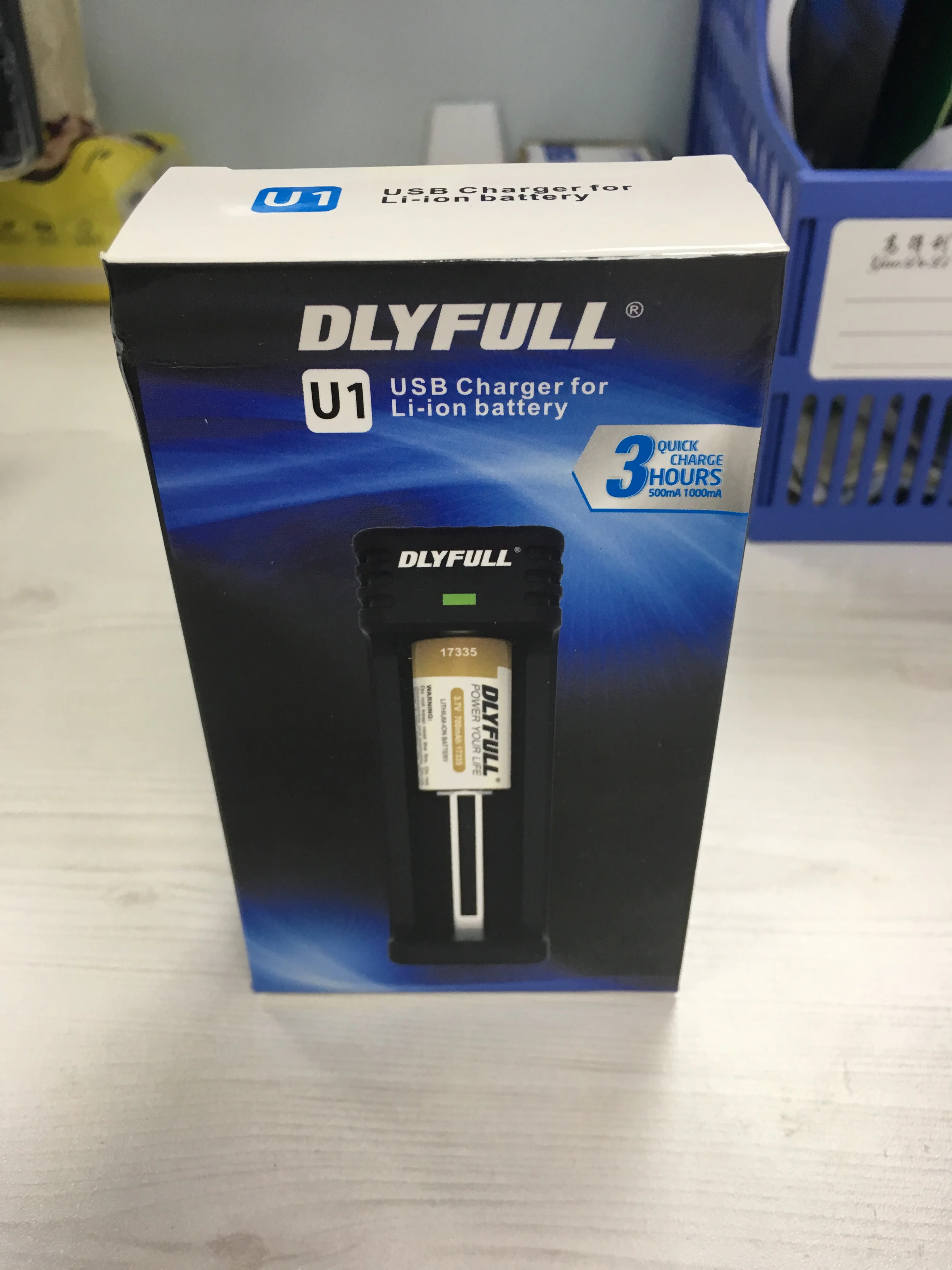 dlyfull u1b single slot usb li-ion battery charger fast charger