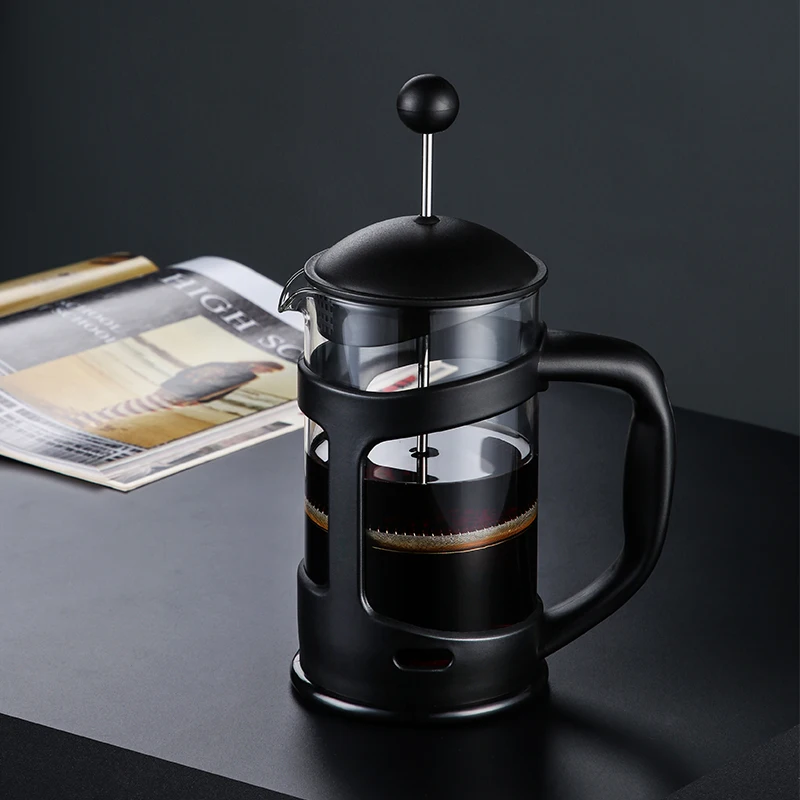 

Amazon Hot Protable Matte Household Black Manual French Press Travel Coffee Maker